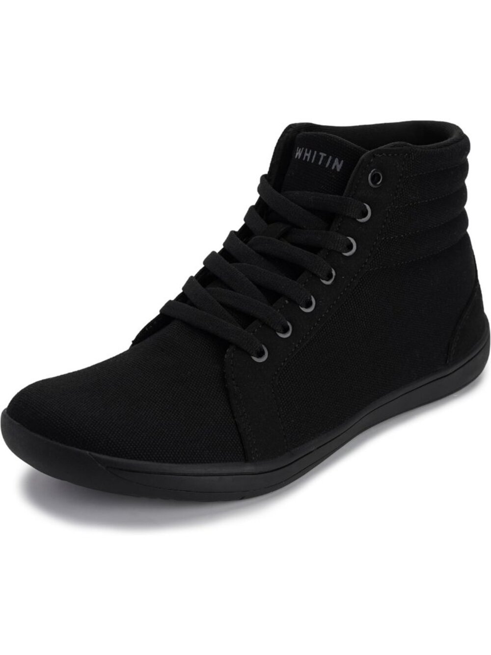 Women's Wide High-Top Canvas Sneakers, Comfortable Barefoot Style, Casual